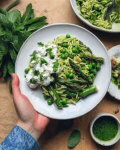 Pesto Orzo With Spring Vegetables