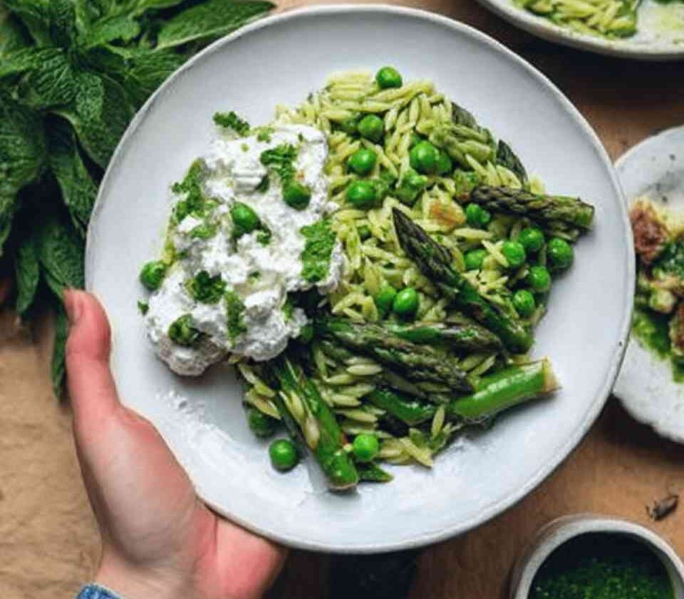 Pesto Orzo With Spring Vegetables