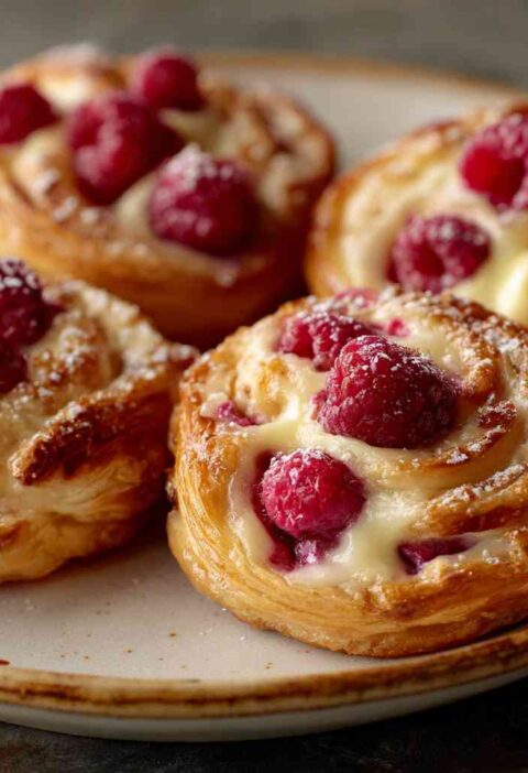 Indulge Sourdough Discard Raspberry Cream Cheese Danishes Today