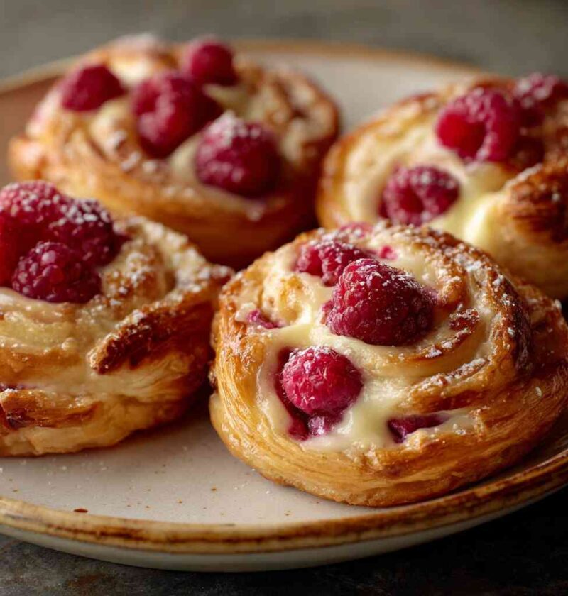 Indulge Sourdough Discard Raspberry Cream Cheese Danishes Today