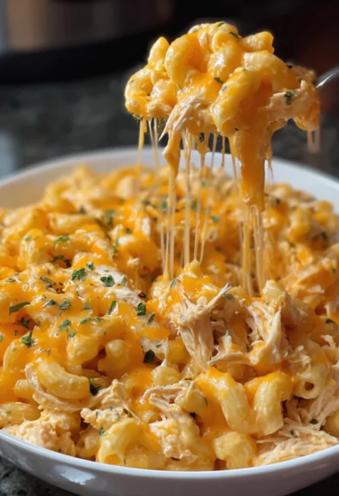 Buffalo chicken mac and cheese