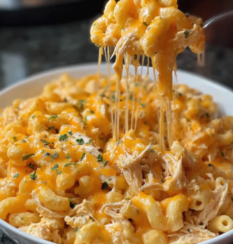 Buffalo chicken mac and cheese