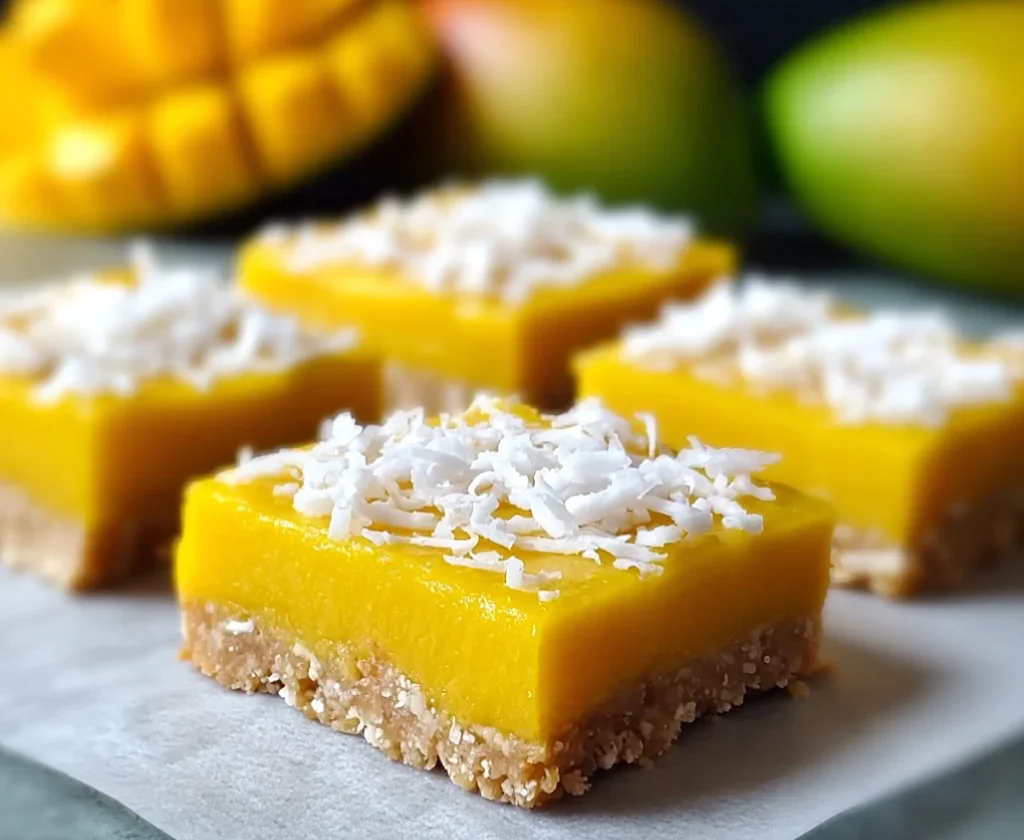 easy mango coconut bars