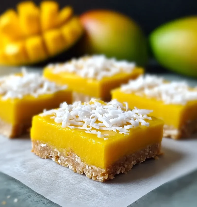 easy mango coconut bars