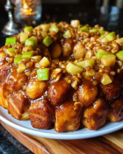 Gooey Caramel Apple Monkey Pull Apart Bread