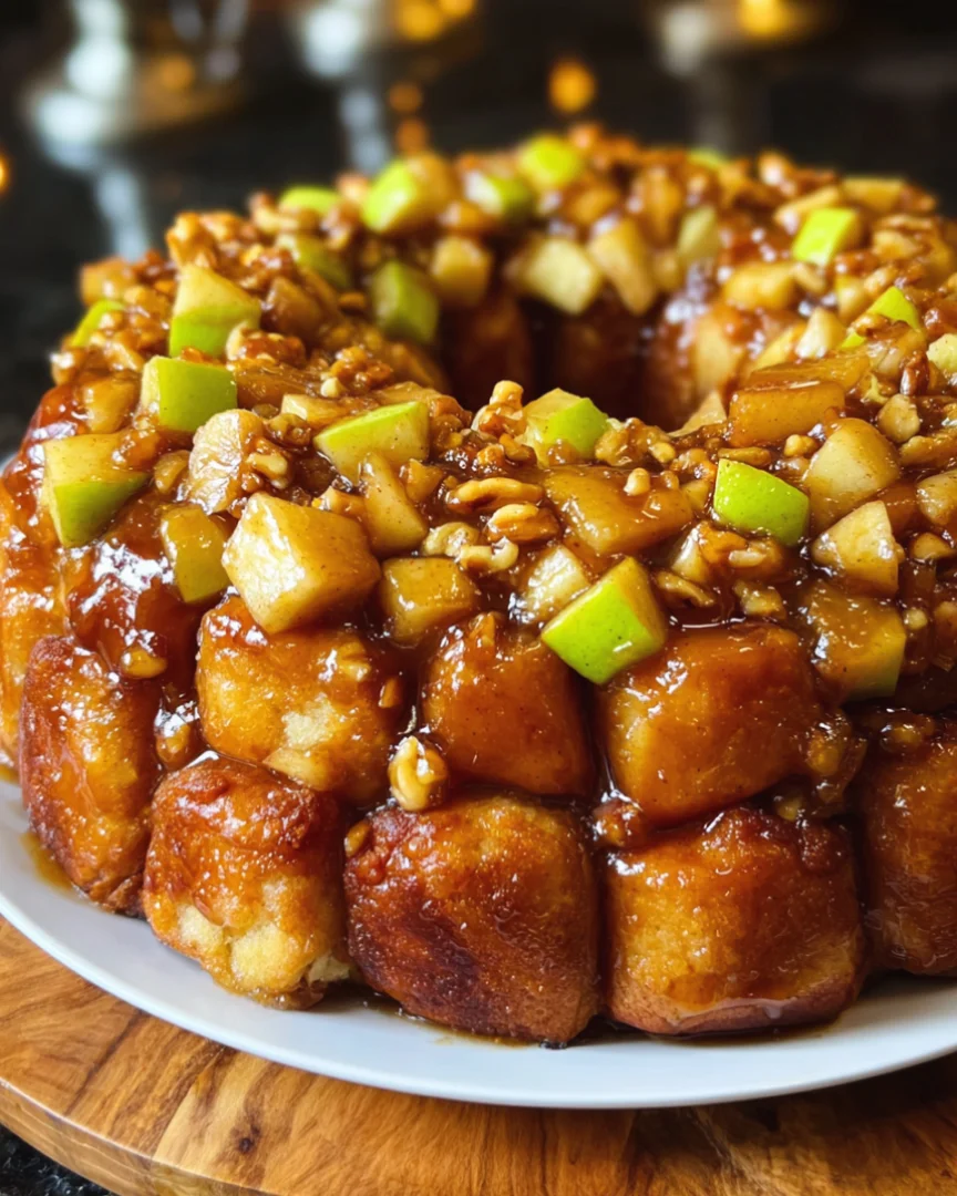 Caramel Apple Monkey Bread - gooey-caramel-apple-monkey-pull-apart-bread-3
