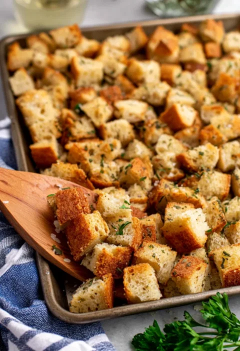 homemade ranch croutons