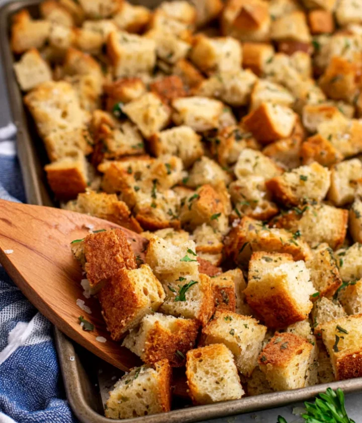 homemade ranch croutons