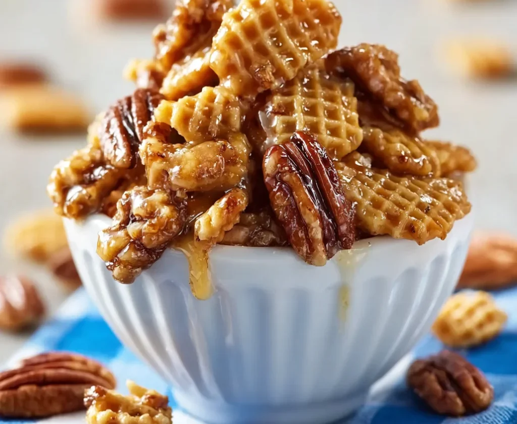 Irresistible Praline Crunch Crispix Pecan