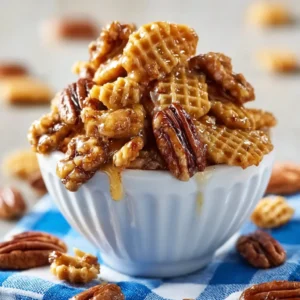 Irresistible Praline Crunch Crispix Pecan for Sweet Snacking!