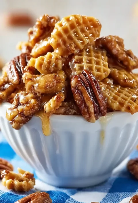 Irresistible Praline Crunch Crispix Pecan