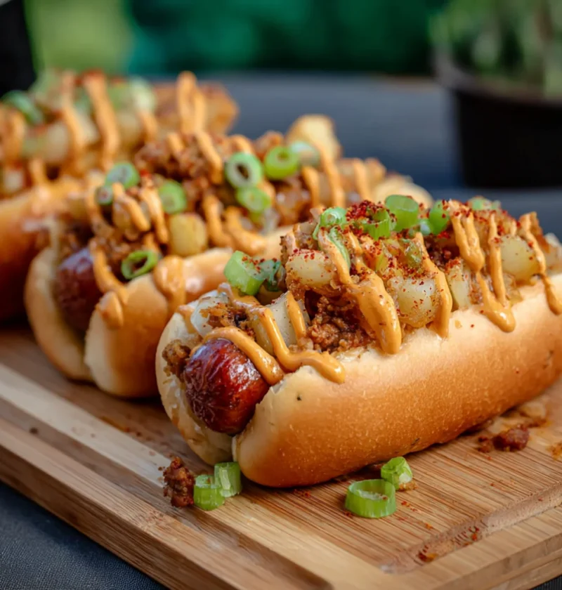 Irresistible spicy firecracker hot dogs