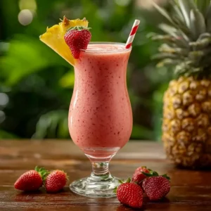 Irresistible Strawberry Piña Colada Punch EVERYONE COULDN'T STOP SIPPING