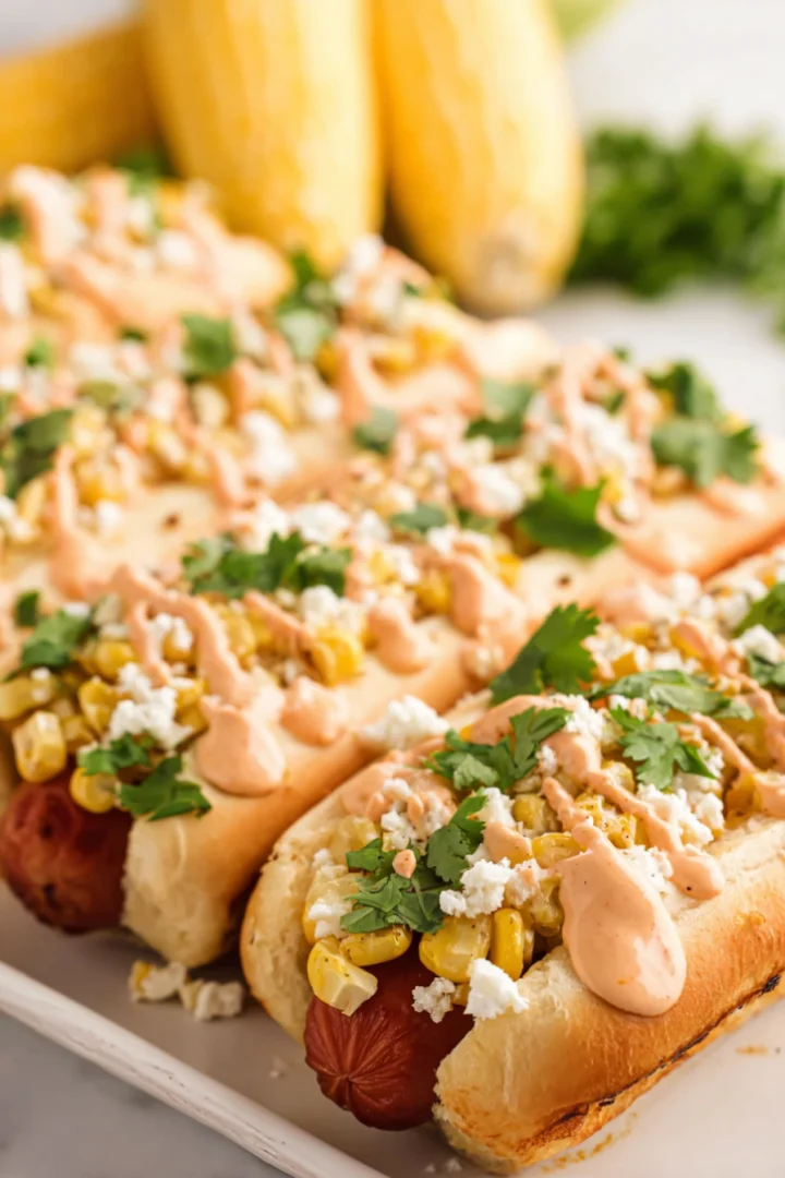 Mexican Street Corn Hot Dogs