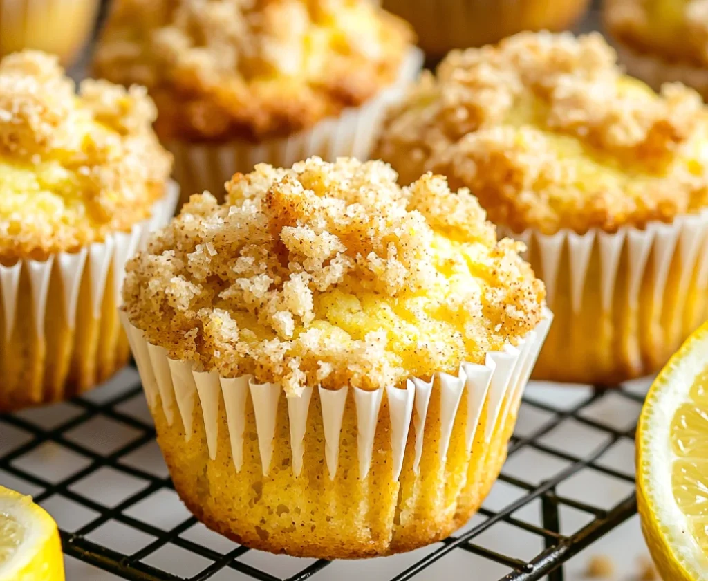 moist lemon streusel muffins