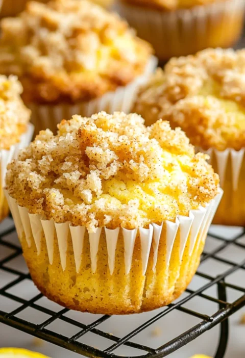 moist lemon streusel muffins
