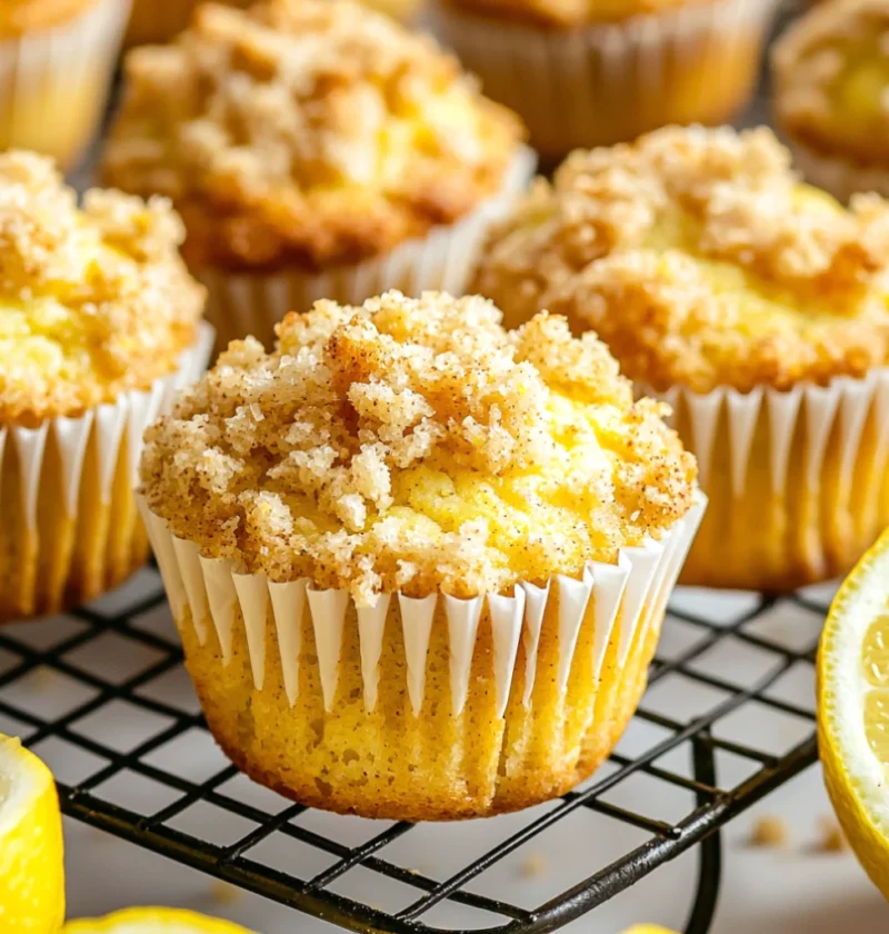moist lemon streusel muffins