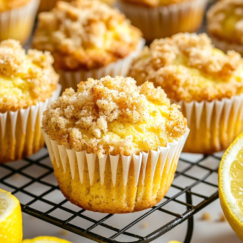 Moist Lemon Streusel Muffins