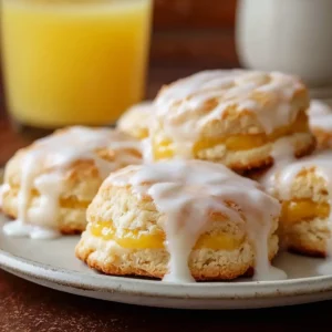 Peach Butter Swim Biscuits with Vanilla Glaze: A Sweet Surprise