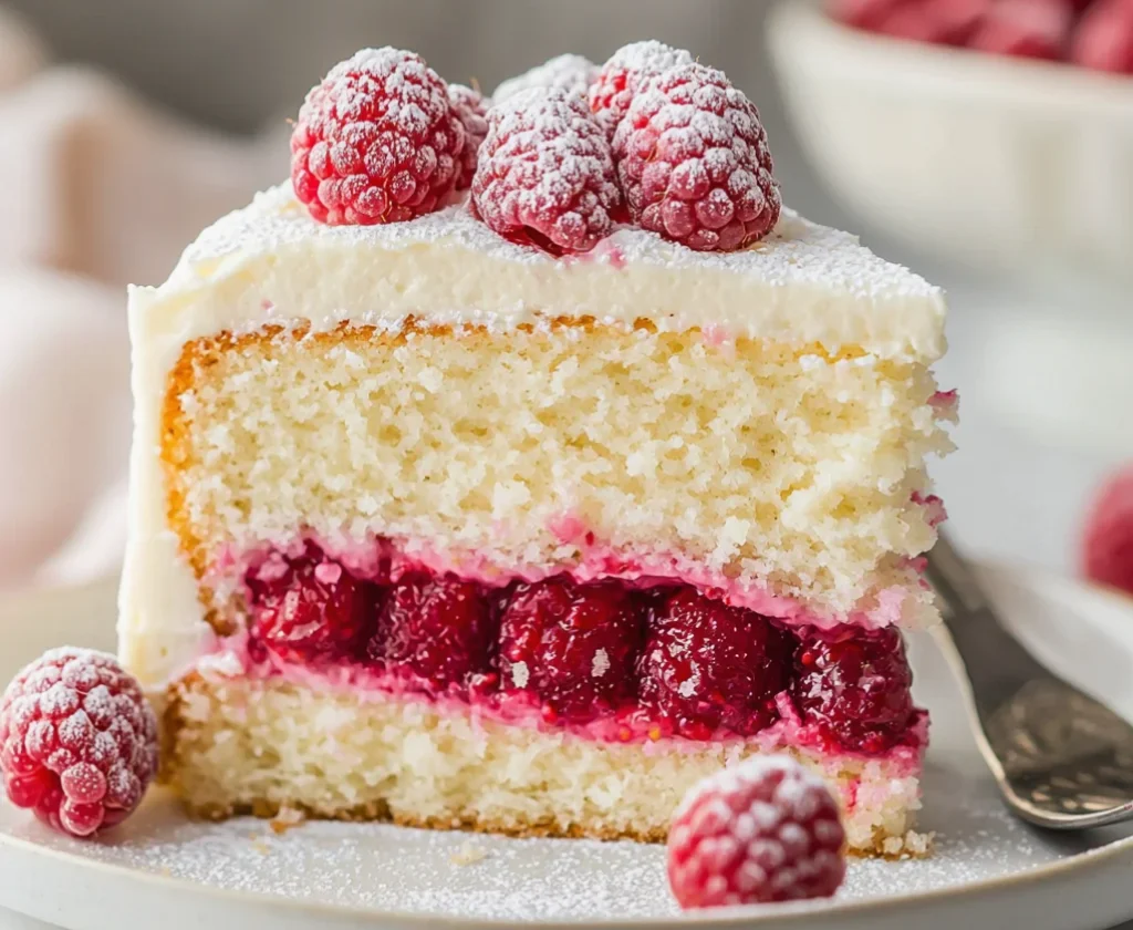 Raspberry Angel Food Cake