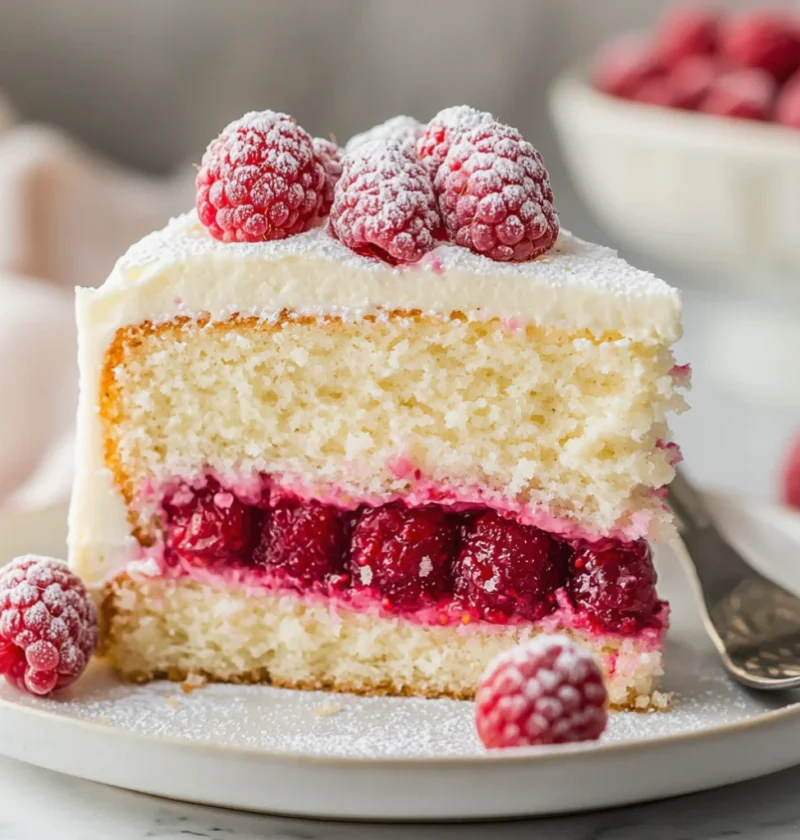 Raspberry Angel Food Cake