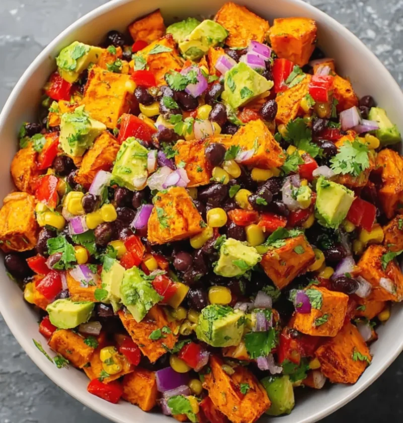 roasted sweet potato black bean salad