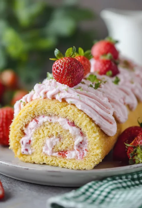 Strawberry Cake Roll