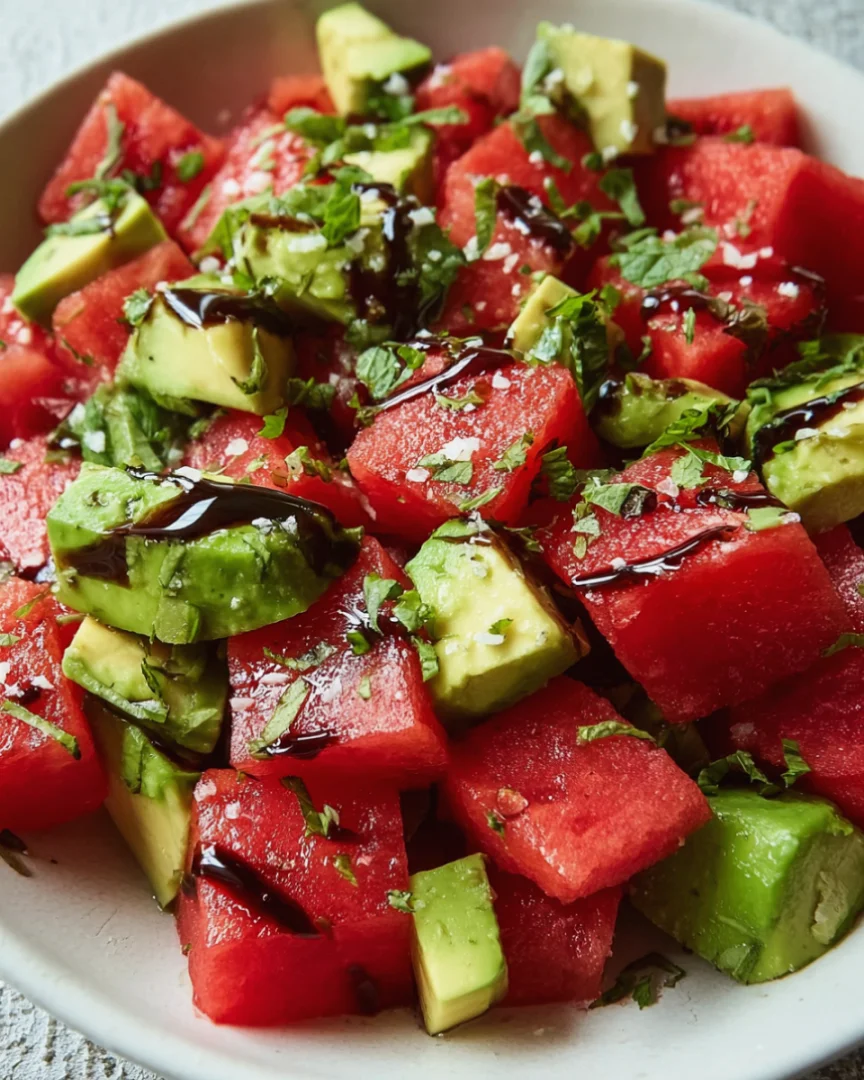 Watermelon and Avocado Salad