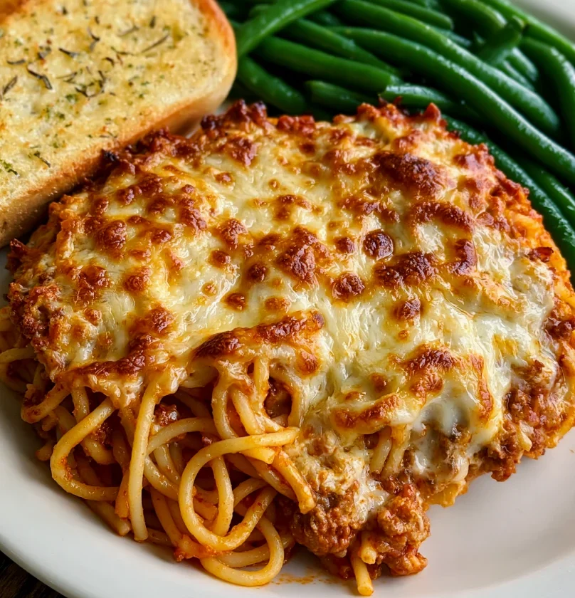 Cheesy Baked Spaghetti