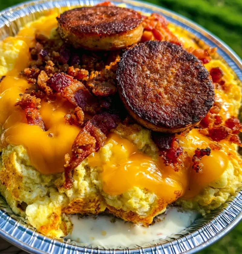 Loaded breakfast hash brown bowl recipe